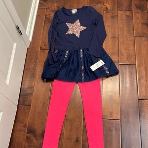 NWT set of skirted top and tights